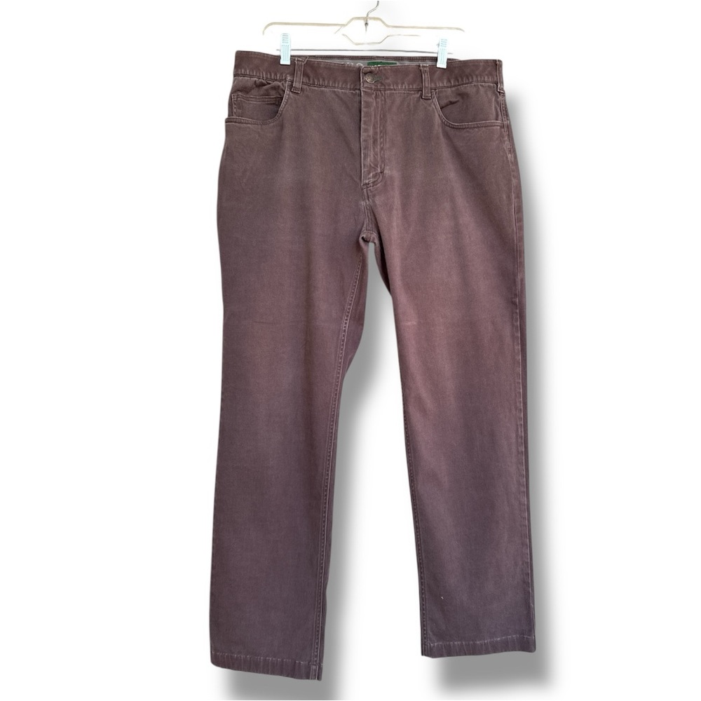 Orvis Men’s Brown Brushed Twill Straight Leg Jeans 36x34 Excellent Condition!